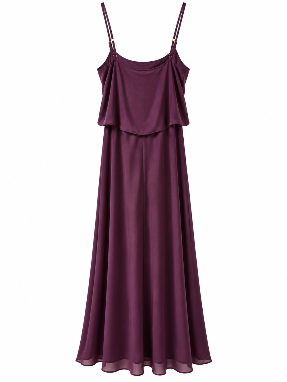 Vintage Bill Levkoff Plum purple Chiffon Maxi Dress